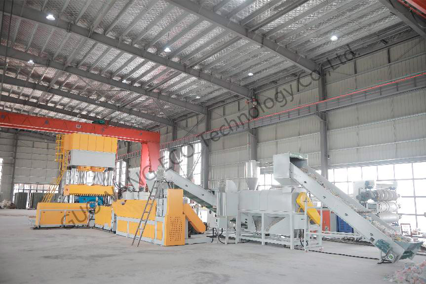 One-step Extrusion Molding Equipment for Domestic Waste Plastic Film in South Korea