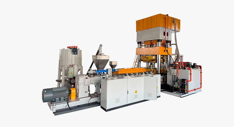 Automatic Mixed waste plastic pallet pressing line